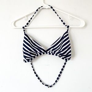 Tommy Hilfiger navy white stripe bikini top y2k